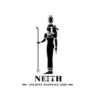 oude Egyptische god noch silhouet, midden- oosten- god logo vector