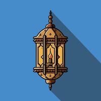 Islamitisch traditioneel lantaarn. eid mubarak vakantie verlichting artikelen. vector