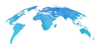 wereldbol van aarde wereld kaart in waterverf stijl vector