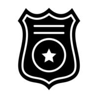 politie badge glyph icon vector