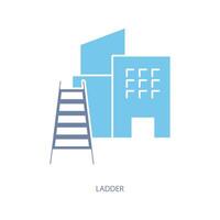 ladder concept lijn icoon. gemakkelijk element illustratie. ladder concept schets symbool ontwerp. vector