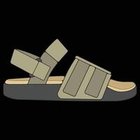 mode sandaal illustratie Aan wit achtergrond . zomer schoen van sandaal tekenfilm. geïsoleerd tekenfilm zomer schoenen. vector
