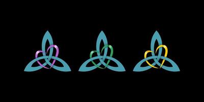 liefde drietand logo ontwerp illustratie vector