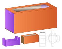 doos verpakking gestanst sjabloonontwerp. 3D-model vector