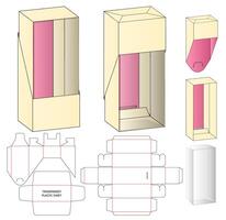 doos verpakking gestanst sjabloonontwerp. 3D-model vector