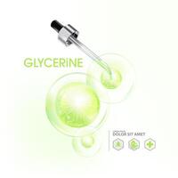 glycerine serum huid zorg kunstmatig vector