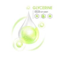 glycerine serum huid zorg kunstmatig vector