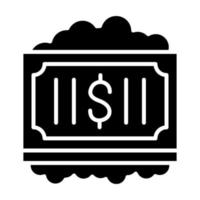 glyph-pictogram voor het witwassen van geld vector