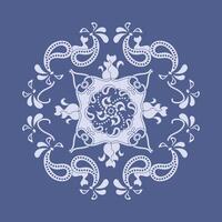 kat mandala. patroon. lavendel blauw kleur. vector