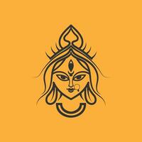 Hindoe god durga klem kunst geïsoleerd Aan achtergrond vector