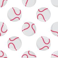 naadloze patroon met honkbal bal vlakke stijl ontwerp vectorillustratie geïsoleerd op een witte achtergrond pictogram tekenen. symbolen van sportspel honkbal. vector