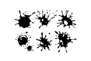 zwart inkt geklater verzameling vector