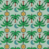 tropisch bomen naadloos patroon ontwerp vector