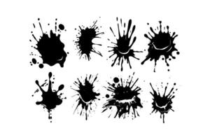 verzameling van zwart inkt geklater ontwerpen vector