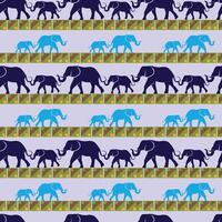 blauw olifanten naadloos patroon ontwerp vector