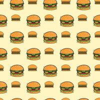 hamburgers en heet honden naadloos patroon ontwerp vector