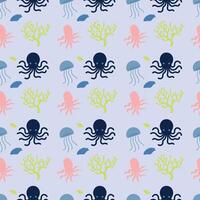 Octopus baby's naadloos patroon ontwerp vector