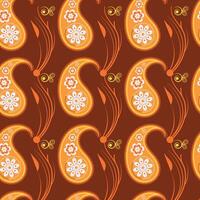 herfst paisleys naadloos patroon ontwerp vector