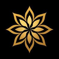 gouden kleur bloemen ornament ontwerp illustratie vector