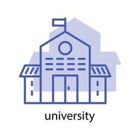 universiteit icoon. het pictogram kan worden gebruikt voor toepassingspictogram, webpictogram, infographics, bewerkbare lijn. ontwerpsjabloon vector