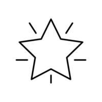 ster lijn pictogram. eenvoudige illustratie. bewerkbare streek. ontwerpsjabloon vector