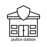 politiebureau rooilijn icoon. bewerkbare streek. ontwerpsjabloon vector