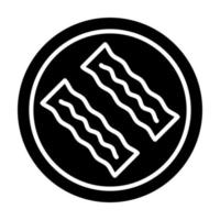 bacon glyph icoon vector