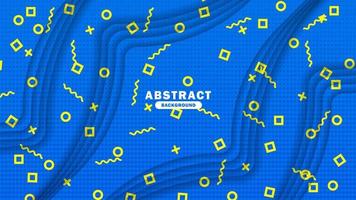 moderne abstracte achtergrond hipster futuristische afbeelding. gele en blauwe achtergrond met strepen vector