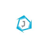 brief j professioneel logo icoon voor tech bedrijf vector