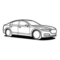 strak schets van ras auto icoon voor snelheid geïnspireerd ontwerpen. symbool van wedstrijd. vector