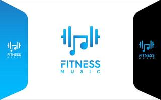 fit muziek- modern logo vector