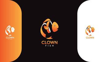 clown vis oceaan logo vector