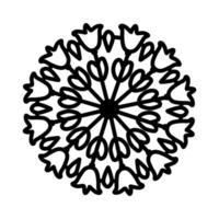 hand- getrokken mandala met etnisch decoratief element vector