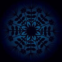 luxe blauw mandala kunst voor behang en texturen vector