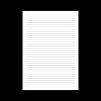 a4 Rechtdoor bekleed notitieboekje sjabloon geïsoleerd Aan wit achtergrond vector