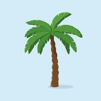 palm bomen element in modern vlak lijn stijl. hand- getrokken illustratie van zomer, vakantie, reis, reis, exotisch, strand tekenfilm ontwerp. wijnoogst natuurlijk lapje, insigne, embleem, logo, decoratie. vector