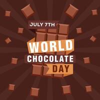 wereld chocola dag illustratie ontwerp in vlak stijl vector