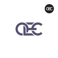 oec logo brief monogram ontwerp vector