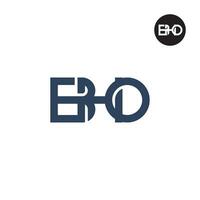 bho logo brief monogram ontwerp vector