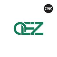 oez logo brief monogram ontwerp vector