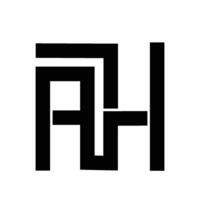 ah letter logo vector