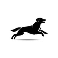 silhouet van hond op witte achtergrond vector