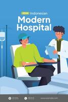 modern ziekenhuis vlak ontwerp illustratie voor evenement poster ontwerp idee vector