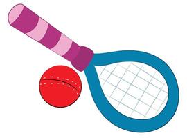 tennisracket geïsoleerd op een witte achtergrond vector