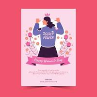 vrouw die hun jas laat zien met girl power typografie vector