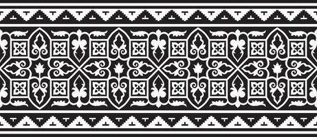monochroom naadloos byzantijns grens, kader. eindeloos Grieks patroon, tekening van de oostelijk Romeins rijk. decoratie van de Russisch orthodox kerk. vector