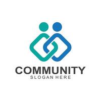 gemeenschap logos mensen controleren. logos voor teams of groepen en bedrijven ontwerp vector
