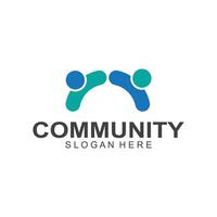 gemeenschap logos mensen controleren. logos voor teams of groepen en bedrijven ontwerp vector