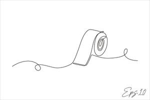 toilet zakdoek doorlopend lijn illustratie vector