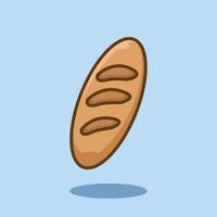 kunst illustratie brood. brood brood. kruidenier brood brood korrelig voor de pixel kunst spel en icoon voor digitaal en afdrukken ontwerp. vector